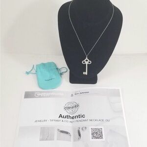 Tiffany & Co. Silver Key Charm Necklace